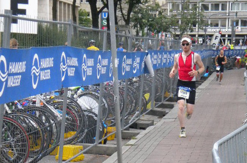 Wechselzone hin, Wechselzone zurück und schwupps ist in HH die halbe Laufdistanz ansolviert...