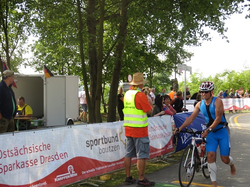 Silvio auf dem Weg zur Radstrecke